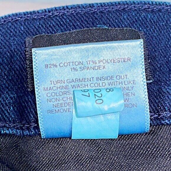 EXPRESS Super High Rise Balloon Leg Jeans Dark Wash Stretch Womens 12 - Picture 7 of 7